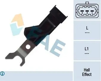 Датчик положення розподільчого валу CHEVROLET ZAFIRA, OPEL ASTRA G, ASTRA H, ASTRA H GTC, FRONTERA A, SINTRA, SPEEDSTER, ZAFIRA A, ZAFIRA B 2.0/2.2 03.95-07.12 FAE 79169