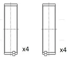 Вкладиші шатунні BMW 1/2/3/4/5/6/7/X1/X3/X4/X5/X6 (N47/N57) 2.0/3.0D 06- (STD) FAI BB2027STD