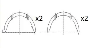 Півкільця упорні Psa XU5/XUD7/XU9/XUD9 FAI BT3012STD