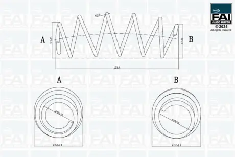 FIAT Пружина передня L= 423 mm Doblo,Combo Tour 10- FAI FPCS140