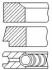 Кільця поршневі BMW 1 (F20/F21)/3 (F30/F80) 1.4-2.0i (N13) (77.00mm/STD) (1.2-1.5-2)(відкриті) FAI PR12000 (фото 1)