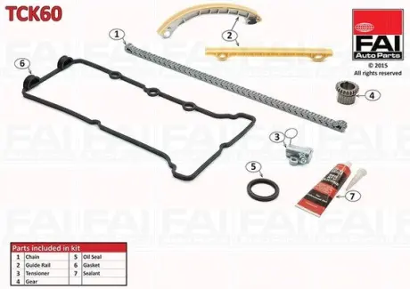 Комплект цепи ГРМ FAI TCK60