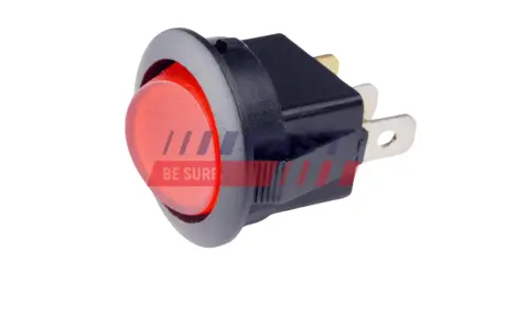 АКСЕССУАРЫ - WYŁĄCZNIK PODŚWIETLANY OKRĄGŁY CZERWONY 12 V 20 A FAST FT11461