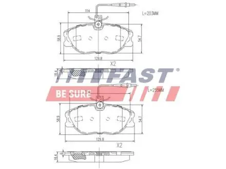 Гальмівні колодки FAST FT29054
