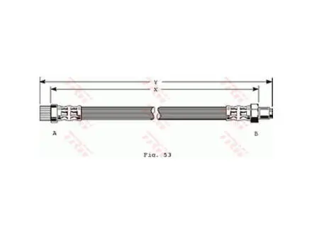 Тормозной Шланг Перед L/R 470mm FAST FT35150