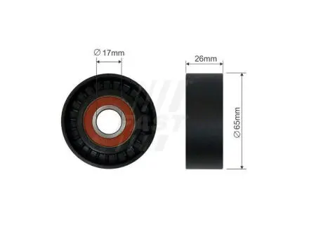 Ролик ремня генератора натяжной Fiat Linea (07-)/Opel Astra J,H,Corsa C,D/CIitroen Berlingo (08-),C3 (03-,09-),C4,C5 FAST FT44539