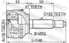 Шрус зовнішній 19x52x22 FEBEST 1110-008A47 (фото 2)