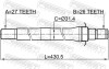 Піввісь права (27x430x26) FEBEST 2212-SP4WDAT (фото 2)