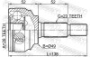 ШРКШ (наружный) Renault Clio 1.2 13-/Dacia Logan/Sandero 1.0SCe/1.2 16- (28z/23z/75mm) FEBEST 2410LOGII (фото 2)