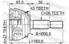 ШРУС НАРУЖНЫЙ (VOLVO S40 I 1995-2003) FEBEST 2710-S40A43 (фото 2)