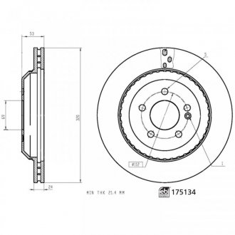 Диск гальмівний FEBI BILSTEIN 175134