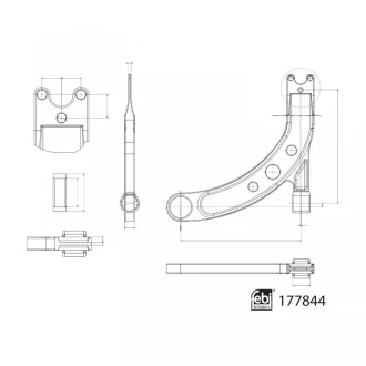 Важіль підвіски Лів передн 17,2 мм HYUNDAI ACCENT IV 1.4/1.6/1.6D 11.10- FEBI BILSTEIN 177844