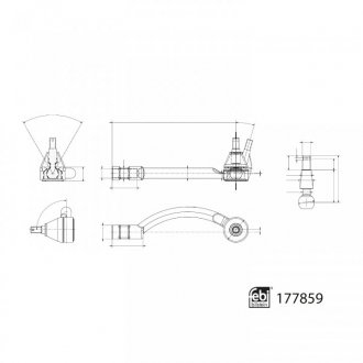 Наконечник тяги рульової (L) BMW 2 (F45/F46)/X1 (F38)/ Mini Cooper 14- FEBI BILSTEIN 177859