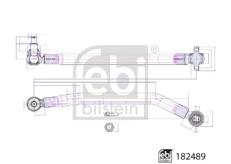 Тяга управління передн DAF CF, XF 106, XF II, XG, XG+ 10.12- FEBI BILSTEIN 182489
