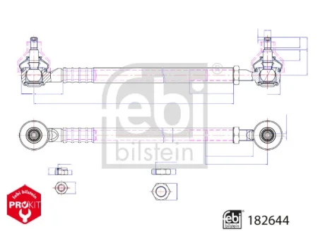 Рульова тяга поперечна (L-980мм) FEBI BILSTEIN 182644