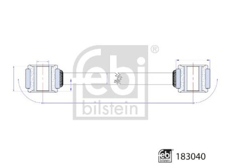 Тяга стабилизатора (заднего) MB Sprinter 907/910 2.2/3.0D 18- (L=287mm) FEBI BILSTEIN 183040