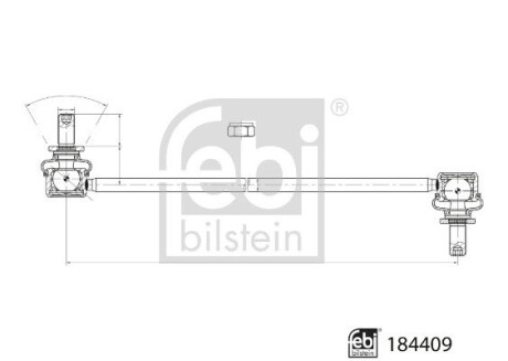 Тяга стабилизатора (переднего) Lexus UX/Toyota Corolla/Prius 15- FEBI BILSTEIN 184409