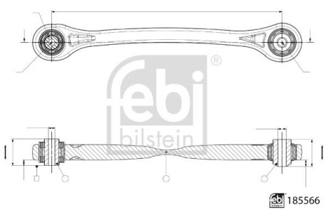 Важіль підвіски з сайлентблоками FEBI BILSTEIN 185566