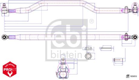 Поперечна рульова тяга FEBI BILSTEIN 185893