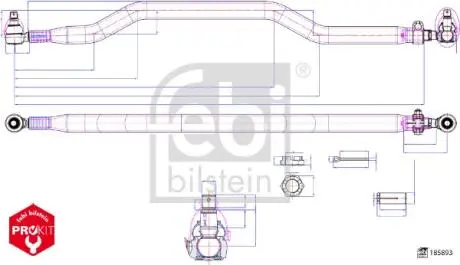 Поперечна рульова тяга FEBI BILSTEIN 185893