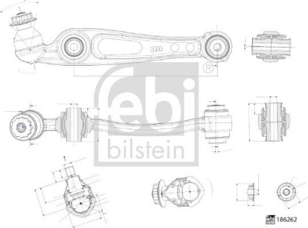 Важіль підвіски (передній/ззаду/знизу/R) Land Rover Discovery V 16- FEBI BILSTEIN 186262