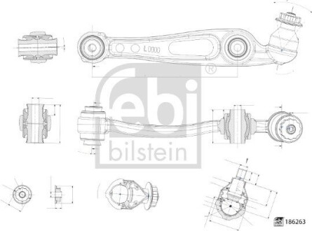 Важіль підвіски (передній/ззаду/знизу/L) Land Rover Discovery V 16- FEBI BILSTEIN 186263