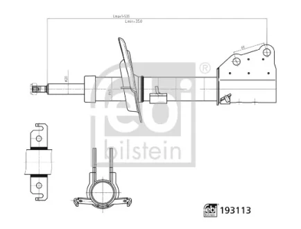 FEBI RENAULT амортизатор газ.передн.Kangoo 08- FEBI BILSTEIN 193113