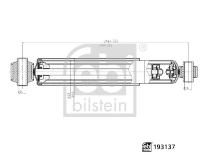 Амортизатор задн Лів/Прав MERCEDES SPRINTER 4-T (B904) VW LT 28-46 II 2.1D-2.9D 02.95-07.06 FEBI BILSTEIN 193137