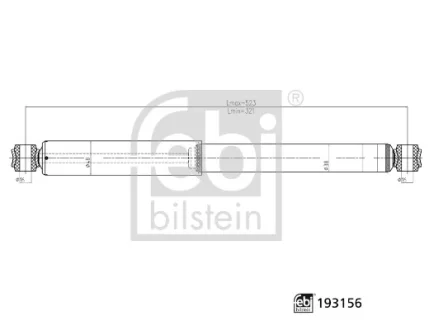 Амортизатор задн Лів/Прав MITSUBISHI L200 / TRITON, TOYOTA HILUX V 1.8/2.4D/2.5D 09.88-12.15 FEBI BILSTEIN 193156