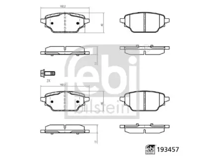 Колодки гальмівні дискові FEBI BILSTEIN 193457