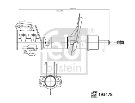Амортизатор передн Лів/Прав FIAT DOBLO, DOBLO/MINIVAN 1.2-1.9D 03.01- FEBI BILSTEIN 193478