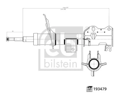 Амортизатор передн Лів/Прав MERCEDES VIANO (W639), VITO / MIXTO (W639), VITO (W639) 2.1D-3.7 09.03- FEBI BILSTEIN 193479