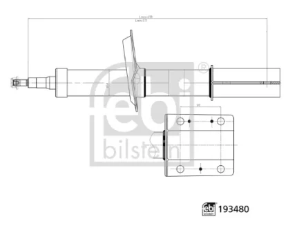 FEBI FIAT амортизатор масл.перед.Ducato 10-14 94- FEBI BILSTEIN 193480