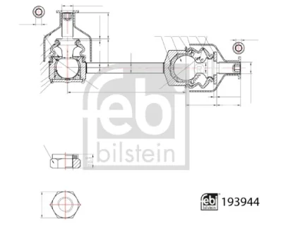 Стійка стабілізатора задн Лів/Прав 104mm VOLVO S60 II, S80 II, V60 I, V70 III, XC60 I, XC70 II 1.5-4.4 03.06-12.18 FEBI BILSTEIN 193944