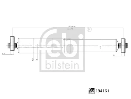Амортизатор задн Лів/Прав FORD TOURNEO CONNECT V408 NADWOZIE WIELKO, TRANSIT CONNECT, TRANSIT CONNECT V408/MINIVAN 1.0-1.6D 09.13- FEBI BILSTEIN 194161