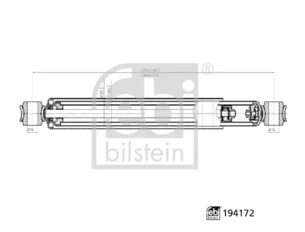 Амортизатор задн Лів/Прав MITSUBISHI L200 2.0-2.6 01.83-12.07 FEBI BILSTEIN 194172