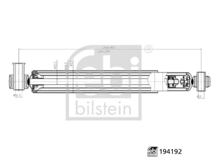 Амортизатор задн Лів/Прав FORD TRANSIT 2.0D/2.3/2.4D 01.00-05.06 FEBI BILSTEIN 194192