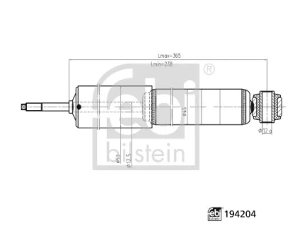 FEBI MAZDA Амортизатор газ.передн.B-Serie 96- FEBI BILSTEIN 194204