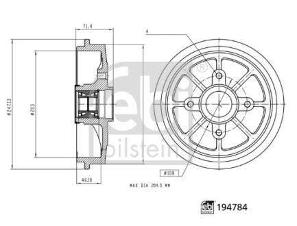 Автозапчасть FEBI BILSTEIN 194784