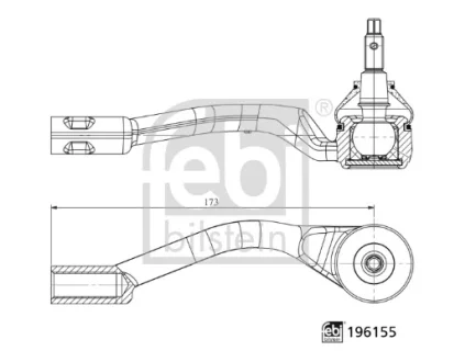 Рульовий наконечник Прав KIA PICANTO III 1.0/1.0LPG/1.2 03.17- FEBI BILSTEIN 196155