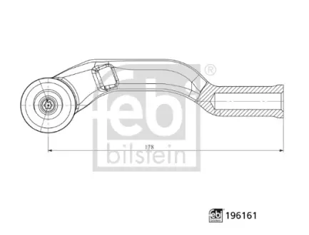 Рульовий наконечник Лів MITSUBISHI ASX, COLT VII, NISSAN JUKE, RENAULT ARKANA I, CAPTUR II, CLIO V 1.0-1.6H 06.19- FEBI BILSTEIN 196161