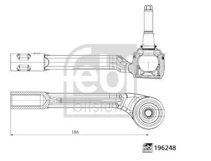 Рульовий наконечник Лів HYUNDAI TUCSON KIA SPORTAGE V 1.6-2.5 11.20- FEBI BILSTEIN 196248