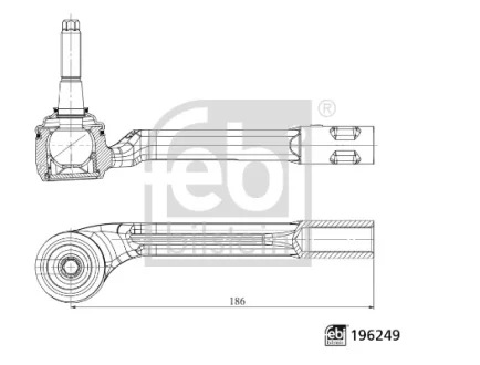 Рульовий наконечник Прав HYUNDAI TUCSON, KIA SPORTAGE V 1.6-2.5 11.20- FEBI BILSTEIN 196249