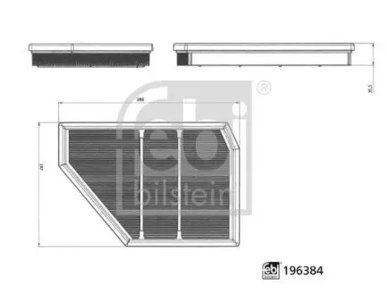 Фільтр повітряний FEBI BILSTEIN 196384