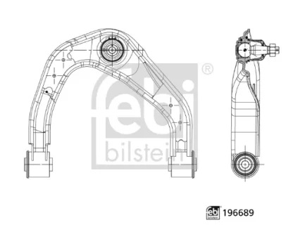 Важіль підвіски передній Лів верх 15/18,6 мм MERCEDES X (470) 2.3D/3.0D 09.17- FEBI BILSTEIN 196689