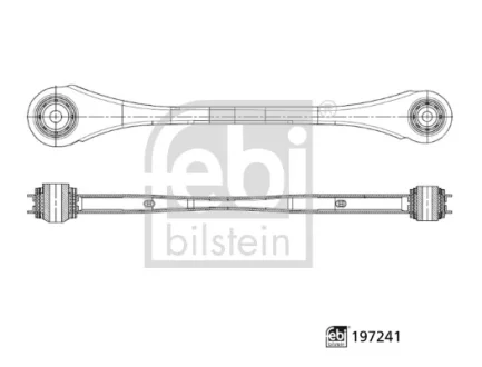 Важіль підвіски,задня вісь Лів (середн, задн) AUDI A5, A6 ALLROAD C8, A6 C8, A6 E-TRON, A7, A8 D5, Q5, Q6 E-TRON, Q7, Q8 VW TOUAREG 2.0-Electric 01.15- FEBI BILSTEIN 197241