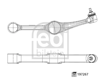 Важіль підвіски передній Прав нижн 19 мм BMW 5 (G30, F90), 5 (G31) 1.6-4.4 09.16- FEBI BILSTEIN 197267