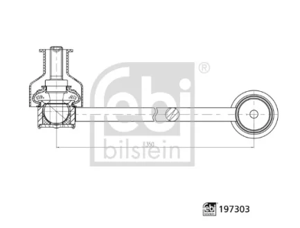 Стійка стабілізатора передн Лів 350mm BMW 2 (G42, G87), 3 (G20, G80, G28), 3 (G21, G81), 4 (G22, G82), 4 (G23, G83) 3.0 11.20- FEBI BILSTEIN 197303
