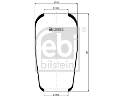 Кожух пневматичної ресори FEBI BILSTEIN 20882