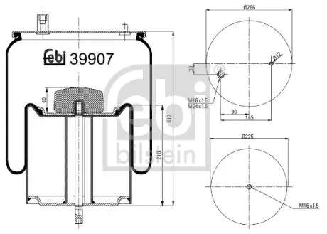 Сильфон пневматичної підвіски FEBI BILSTEIN 39907